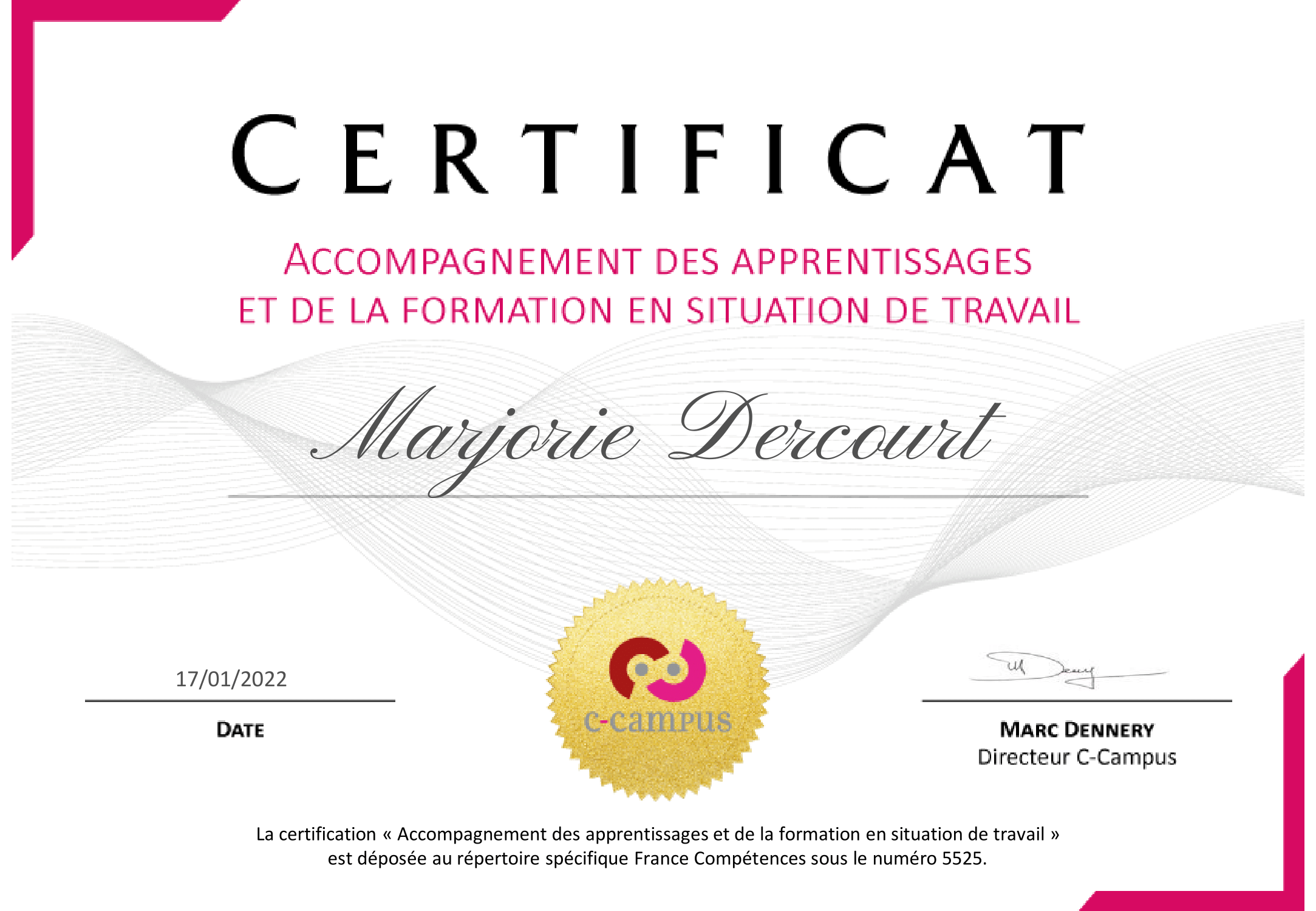 CERTIFICAT AFEST
