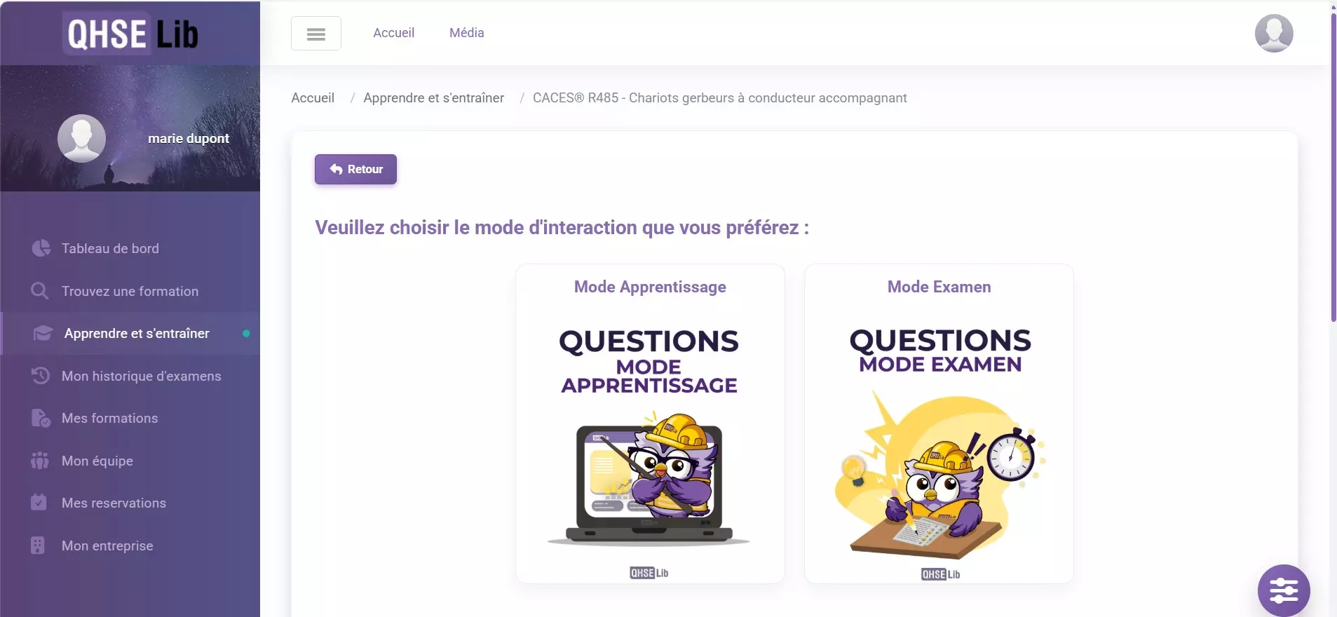 Contenu des formations