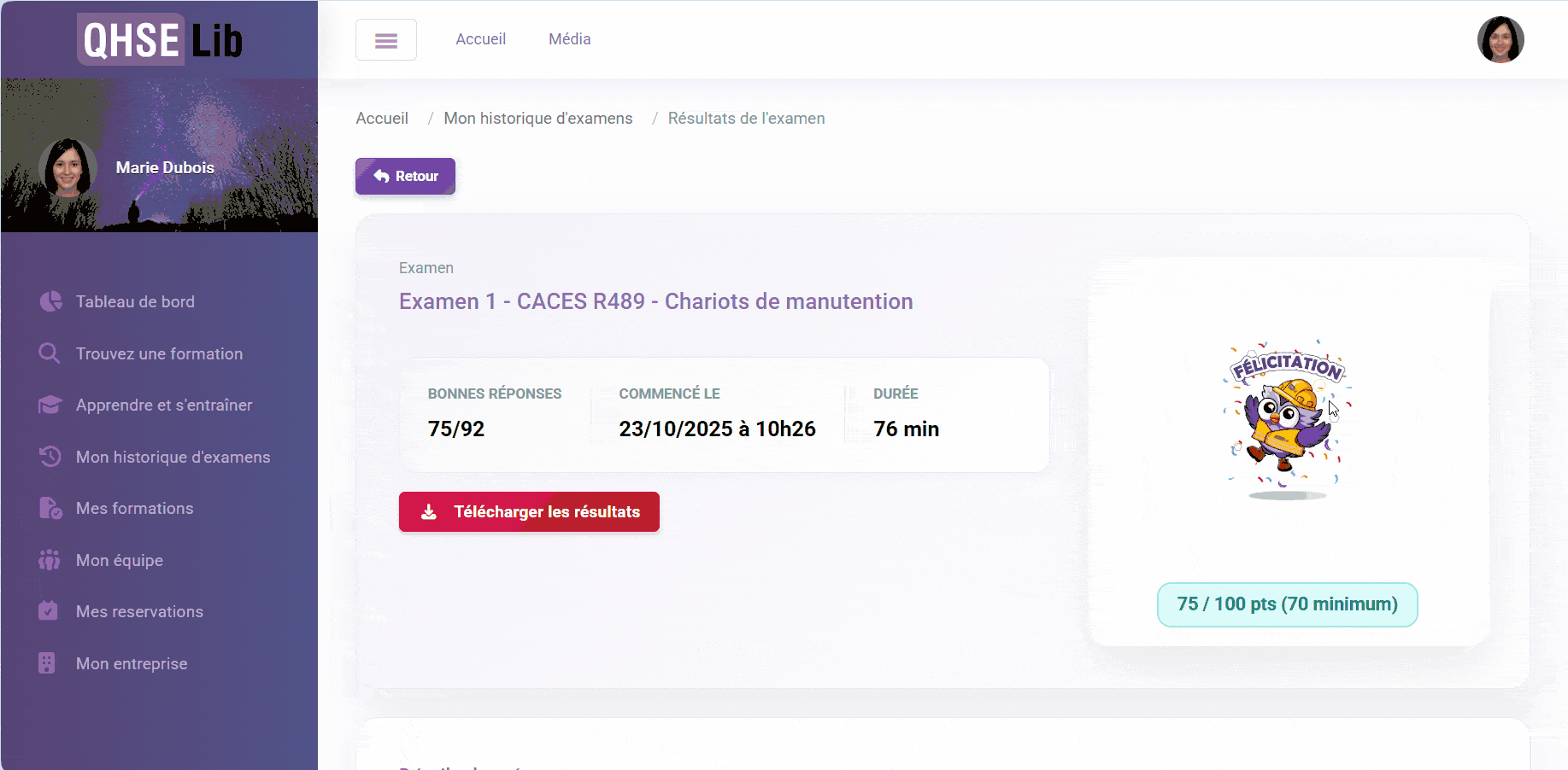 Contenu des formations