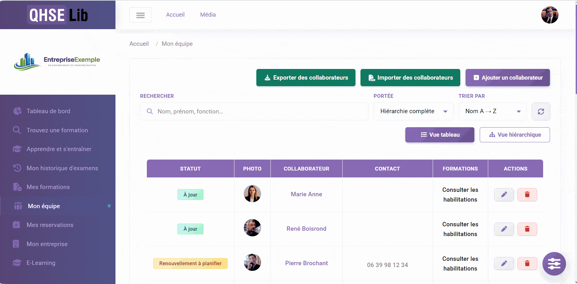 Comment ajouter un collaborateur