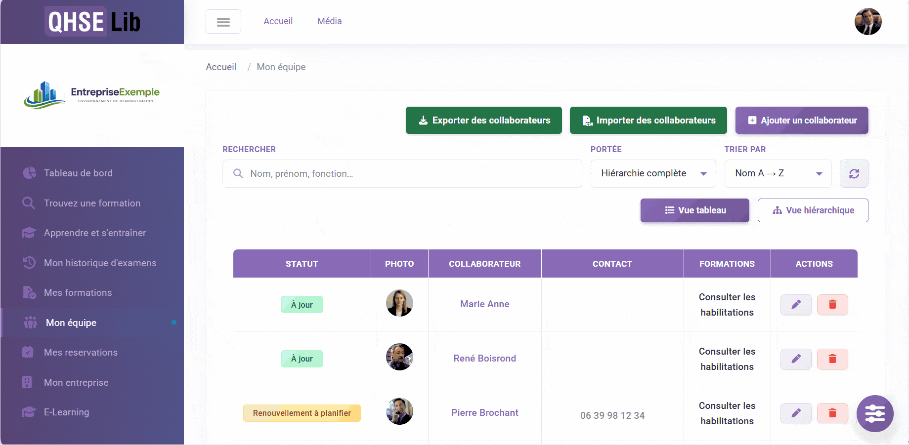Comment ajouter un collaborateur