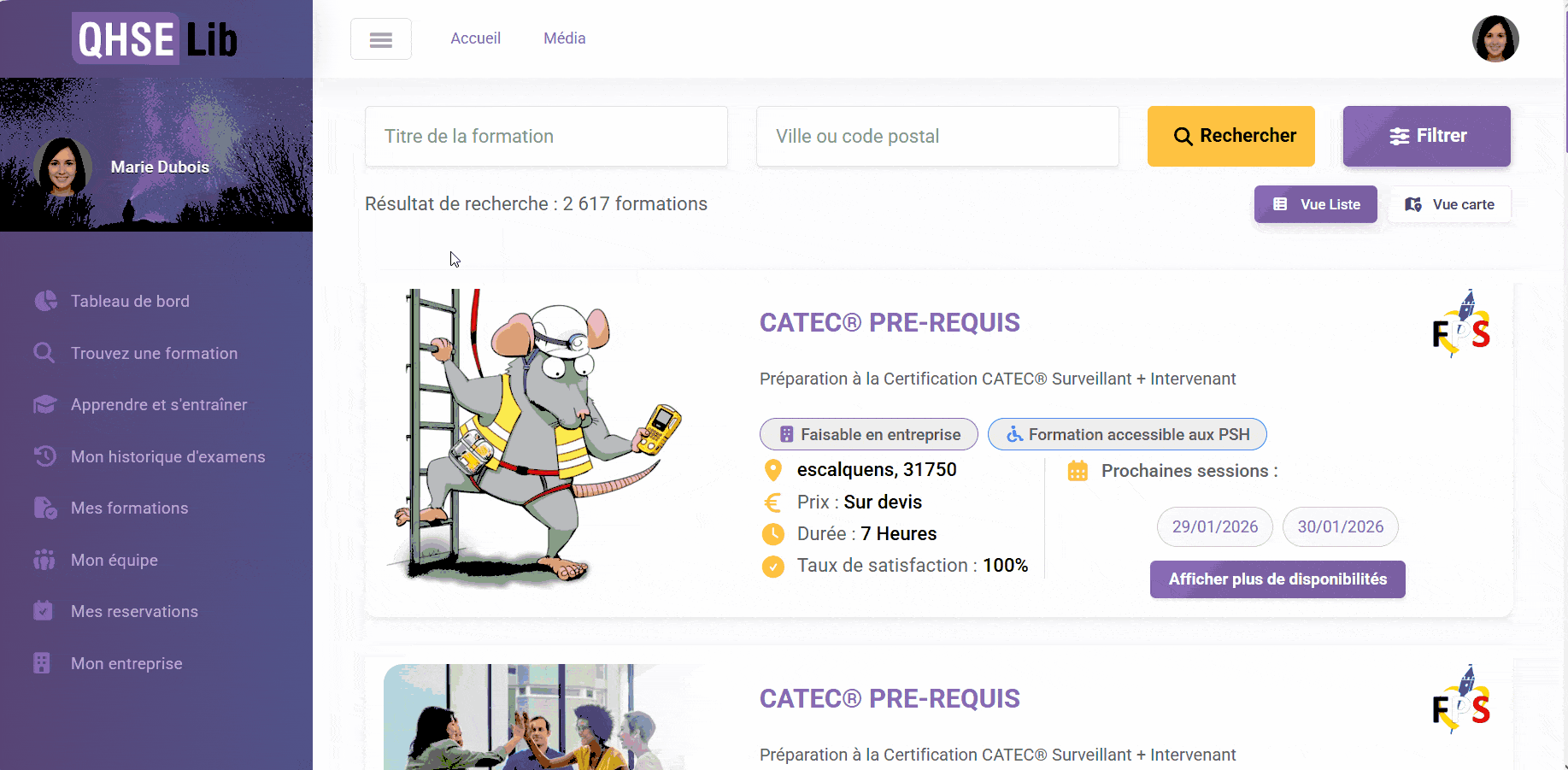 Comment réserver une formation ?