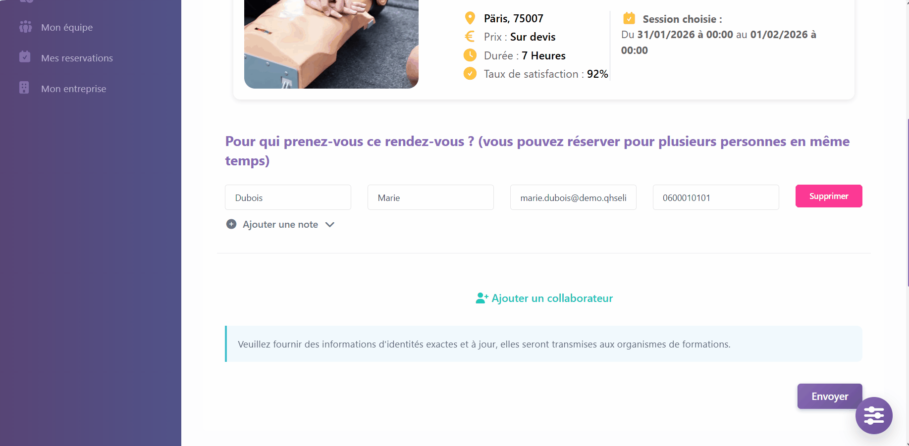 Comment réserver une formation ?